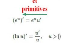 Tableau synthétique des dérivées et primitives usuelles et opérations