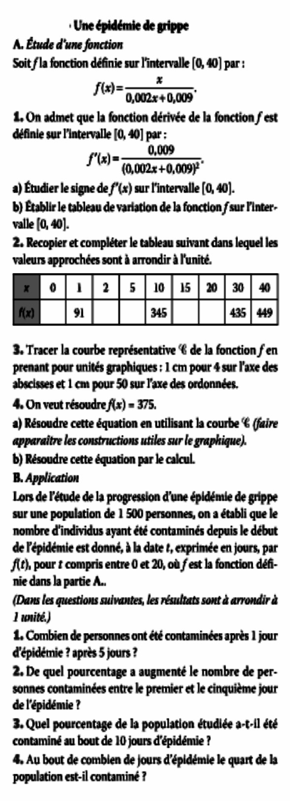 Mathbox Probleme Modelisation D Une Epidemie De Grippe