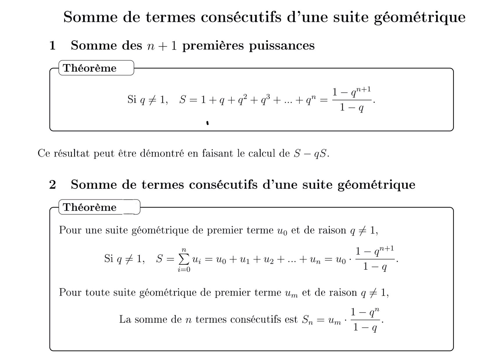 Suite G om trique Formule Suites Arithm tiques Et G om triques AOUV